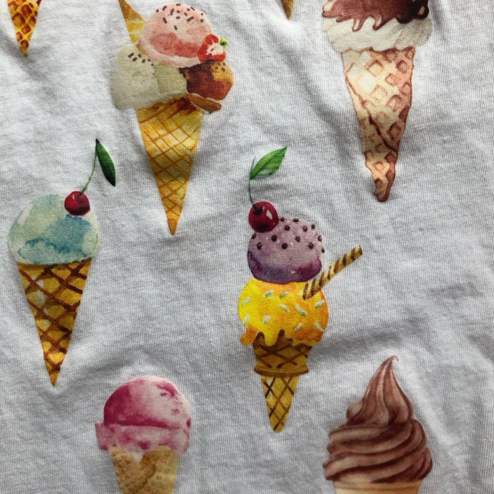Rock Candy Ice Cream Print White Tank Top - Picture 3 of 8